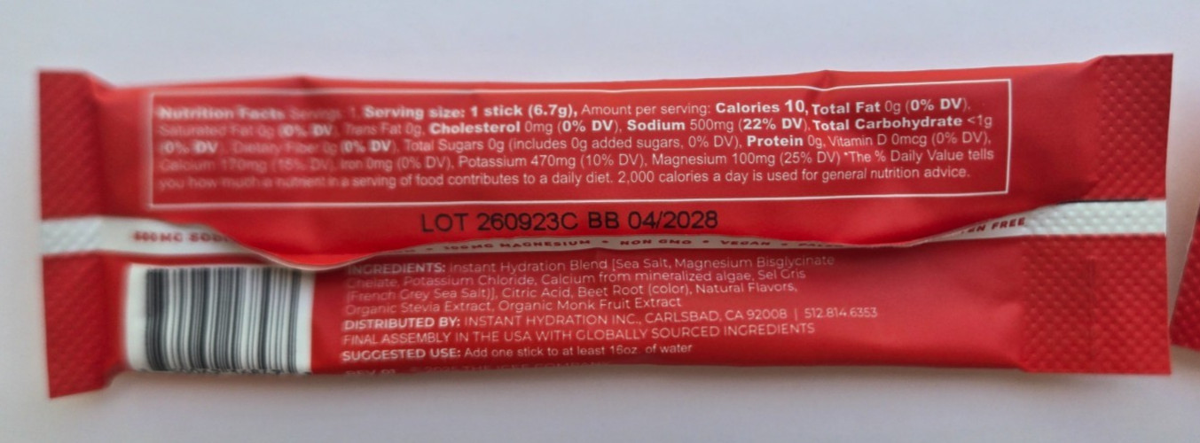 Instant Hydration Variety Pack 10 Sticks Cherry & Cherry Limeade Factory Sealed