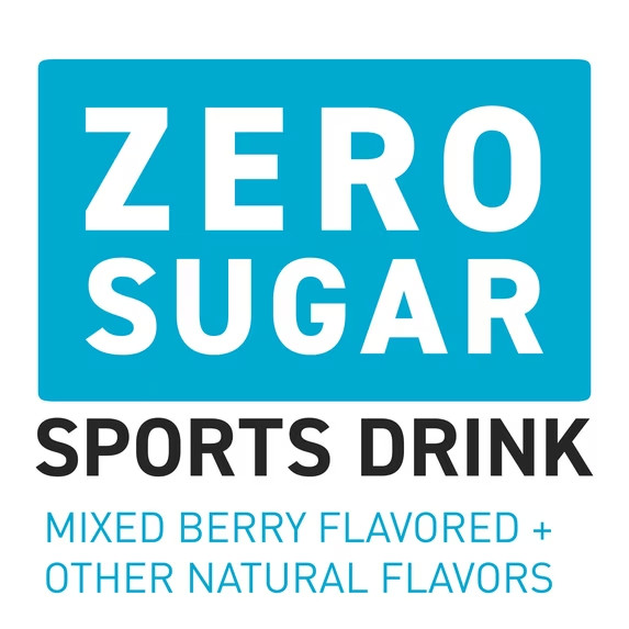 POWERADE Zero Sugar Mixed Berry Electrolyte Sports Drink Bottles,20 fl oz,8 Pack