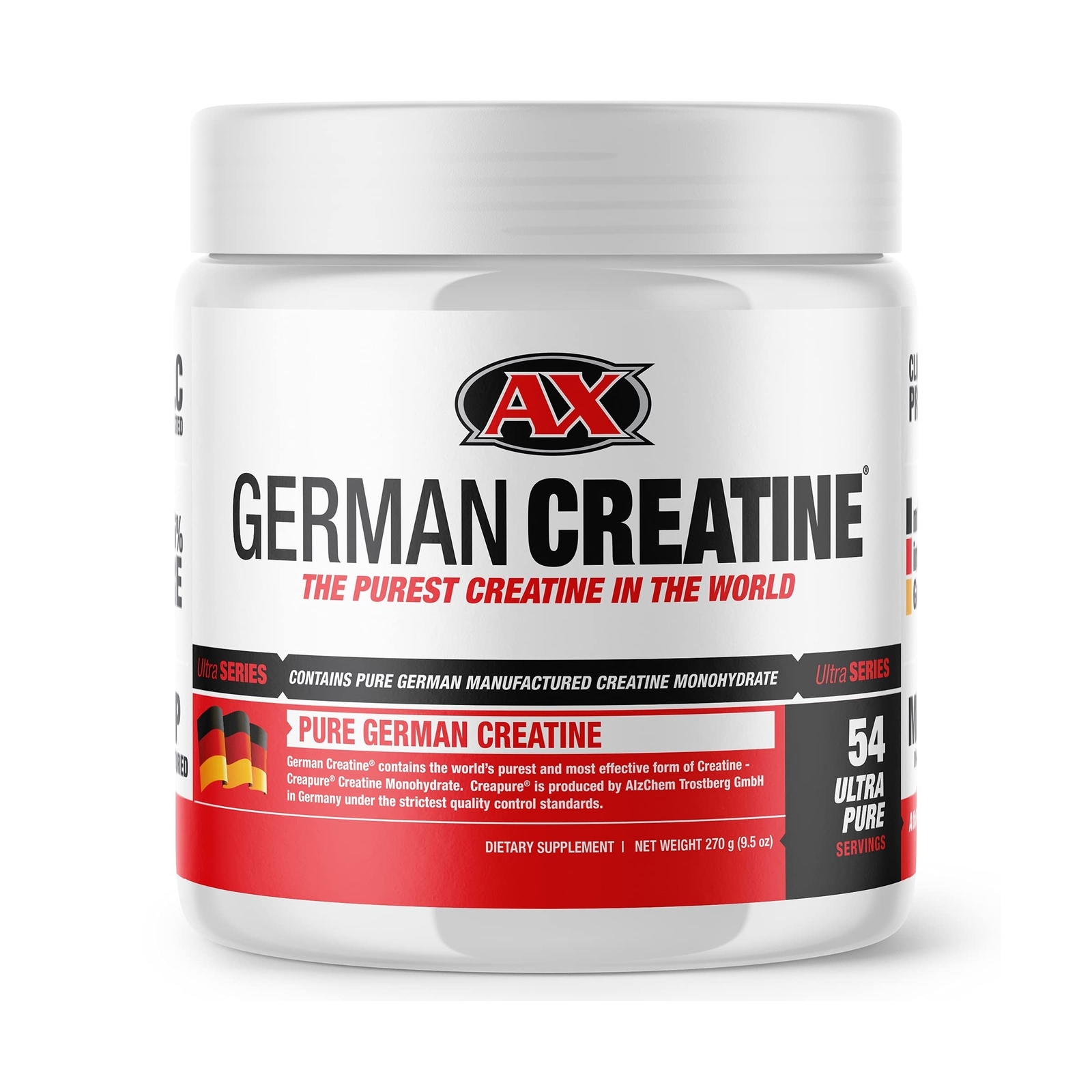 German Creatine (Pure Creapure, The Purest Creatine Monohydrate Available – 2…