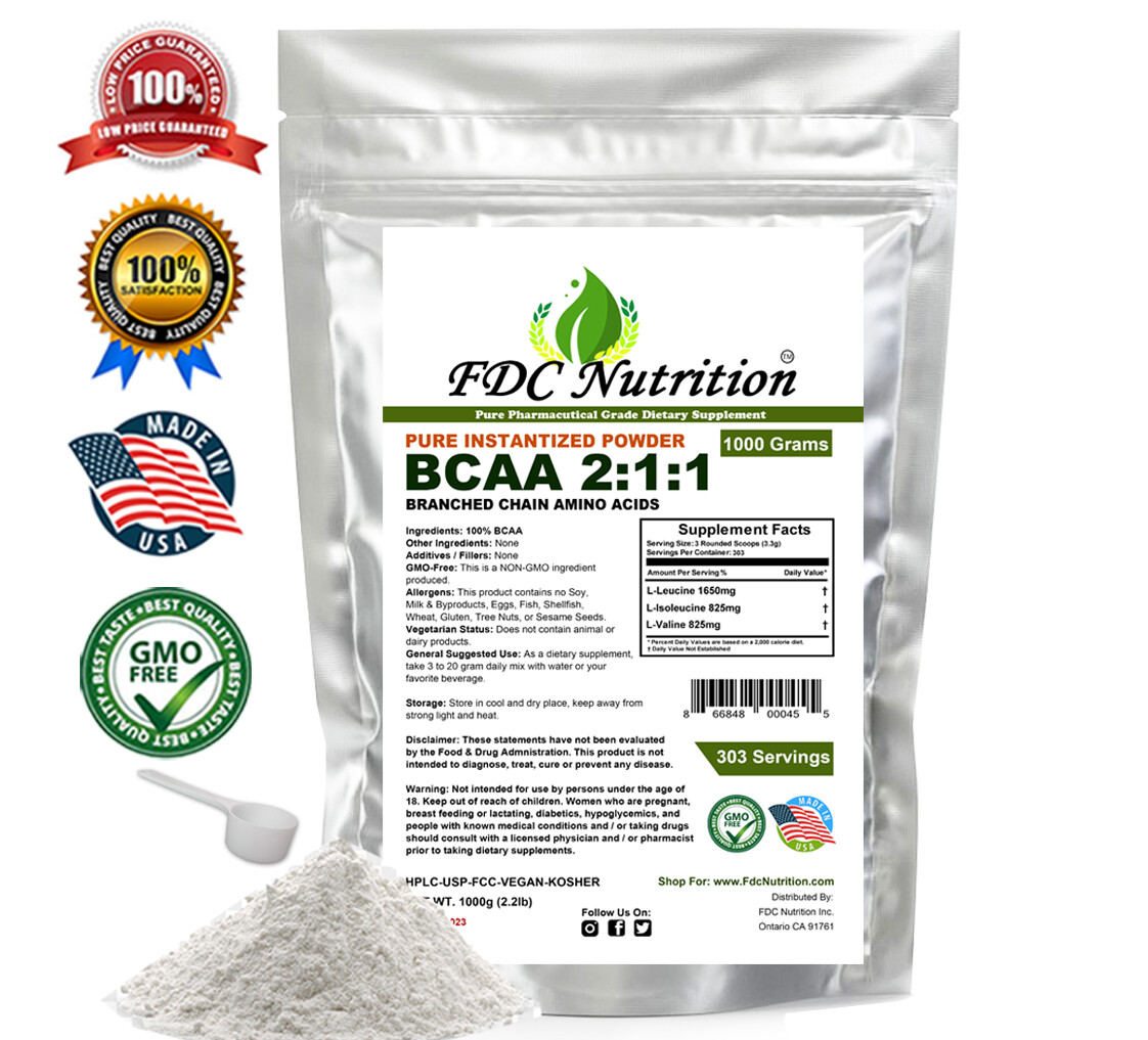ALL SIZE BRANCHED CHAIN AMINO ACIDS – BCAA FREE FORM – PURE KOSHER POWDER