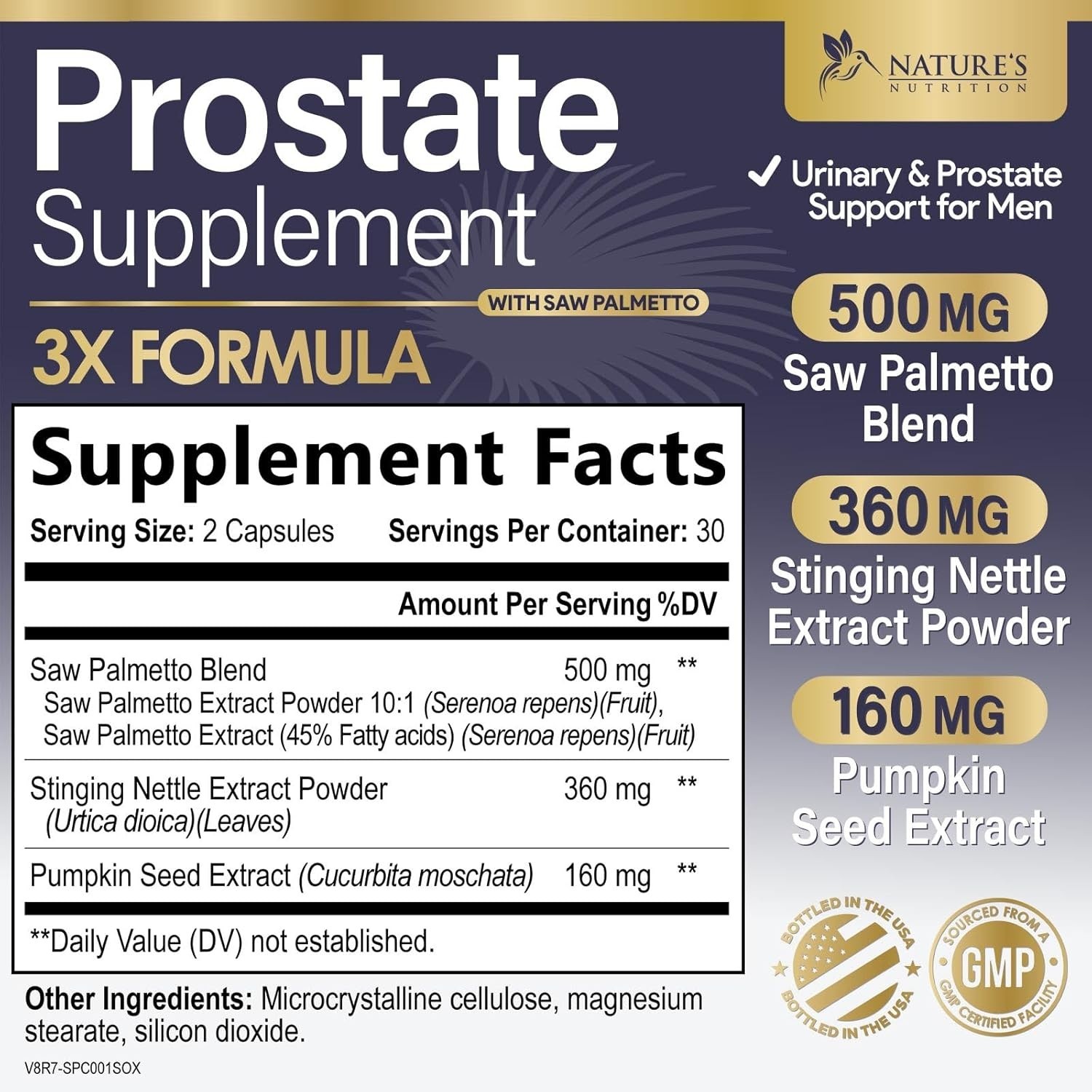 Prostate Health Supplements for Men – 3X Strength with Saw Palmetto Blend Stingi