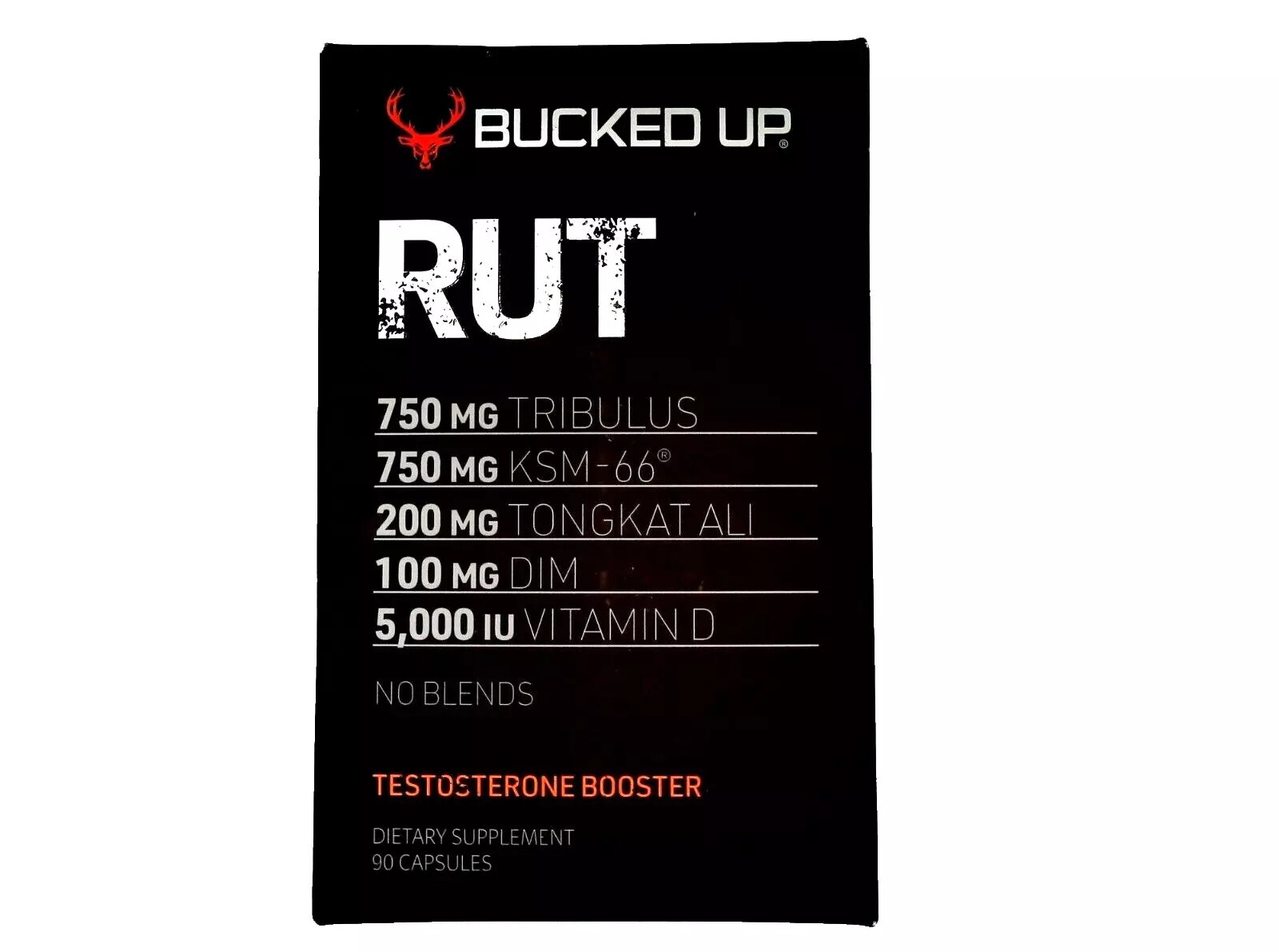 BUCKED UP RUT TESTOSTERONE BOOSTER DIETARY SUPPLEMENT 90 CAPSULES EX 05/2026 NEW