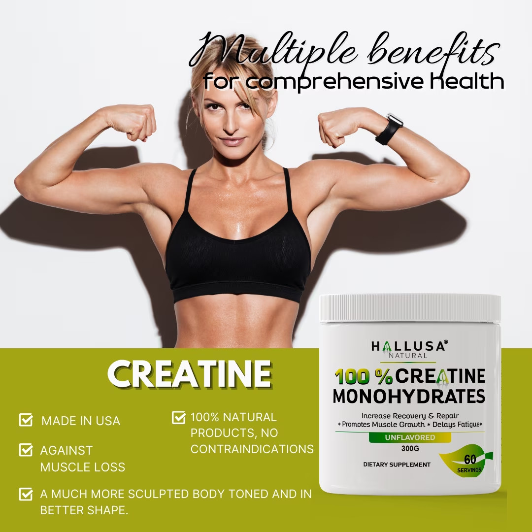 Creatine Monohydrate – Boosts Strength, Muscle Growth & Recovery – 60 Servings