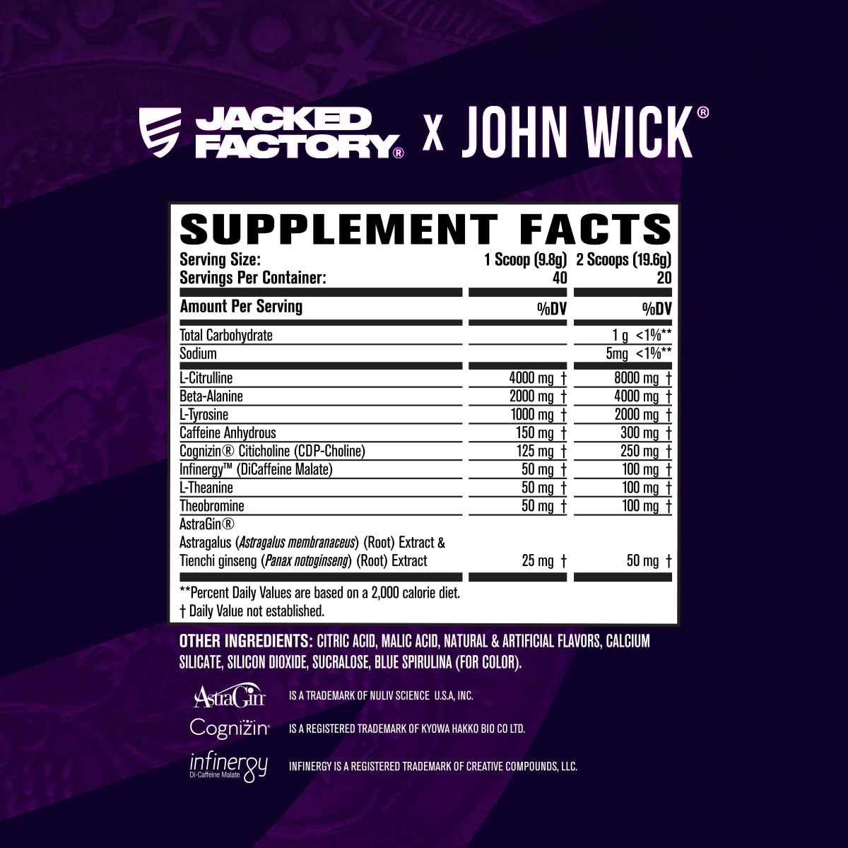 Jacked Factory X John Wick – Mode Pre Workout 40 Servings (Pack of 1)