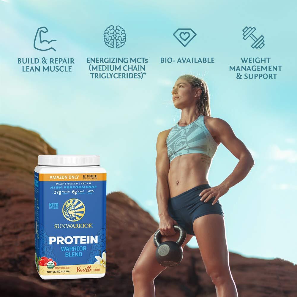 Sunwarrior Vegan Protein Powder Plant-Based USDA Organic | BCAA Amino Acids H…