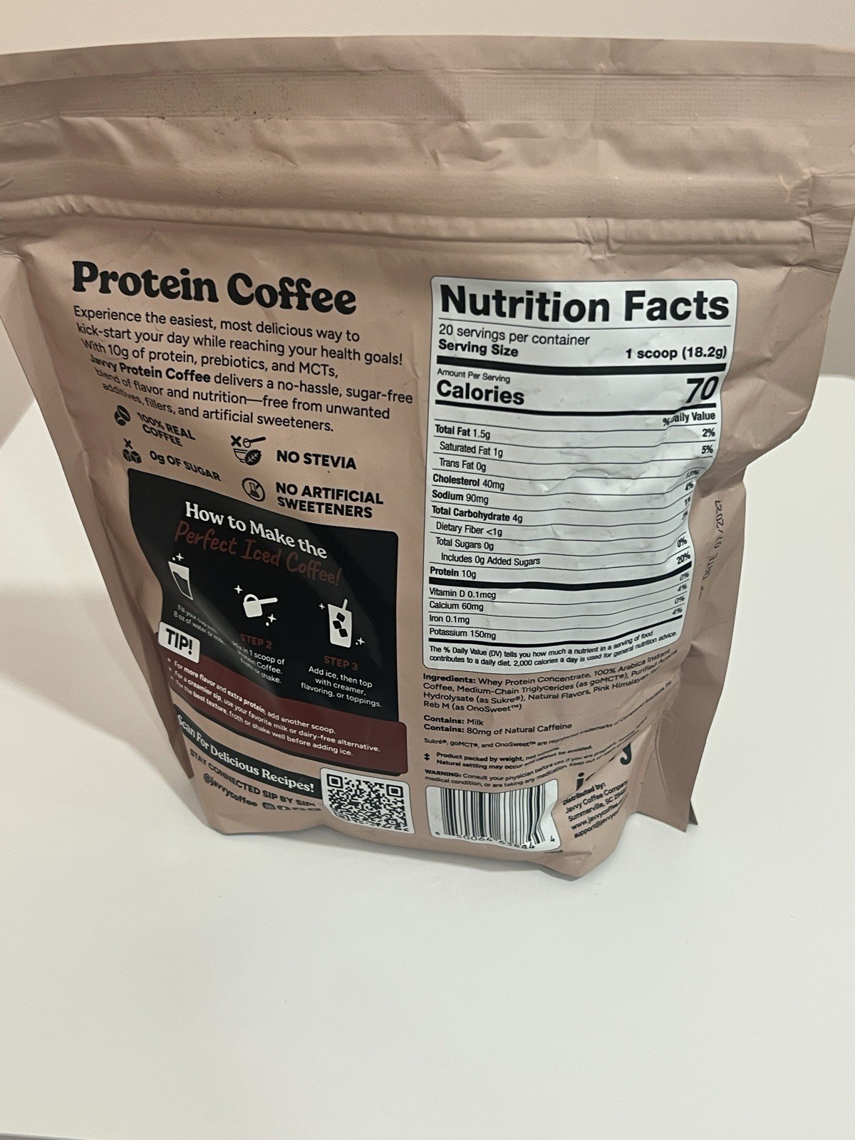 Javvy Protein Coffee Whey & Instant Coffee 20 Servings Original Exp 4/27 NEW
