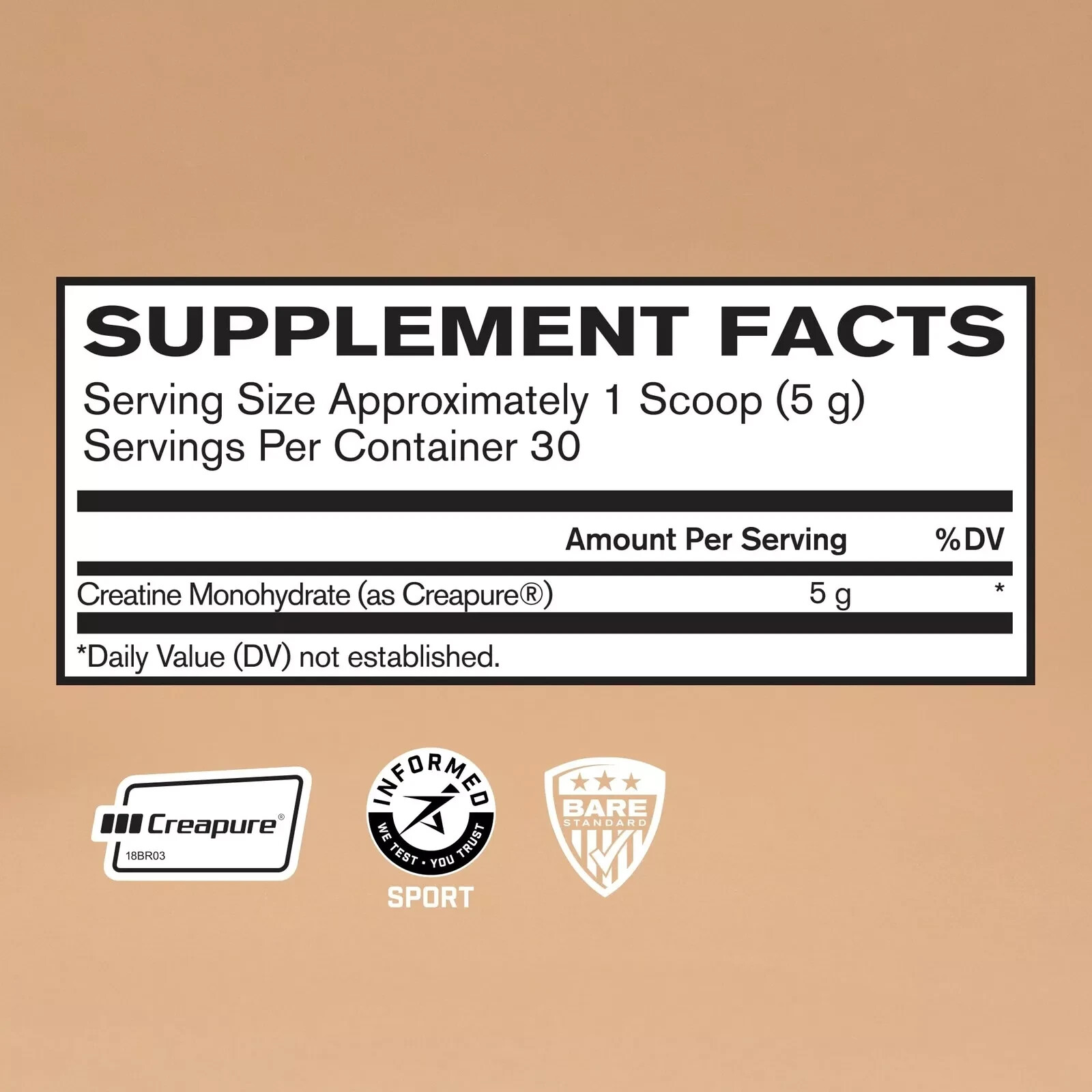 BARE PERFORMANCE NUTRITION BPN Pure Creatine Monohydrate Powder by Creapure 5…