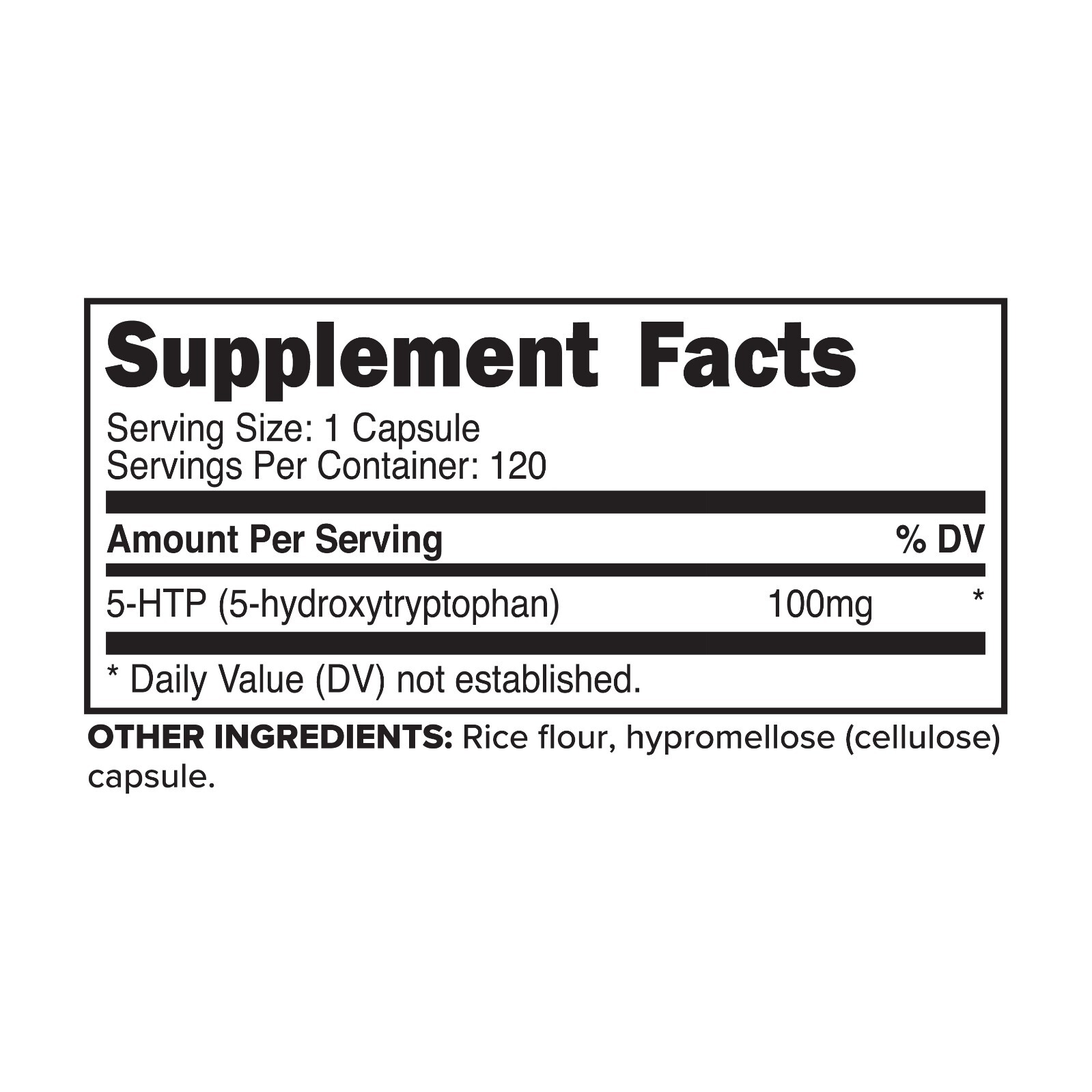 PrimaForce 5-HTP (5-Hydroxytryptophan) Supplement, 120 Capsules, 100mg