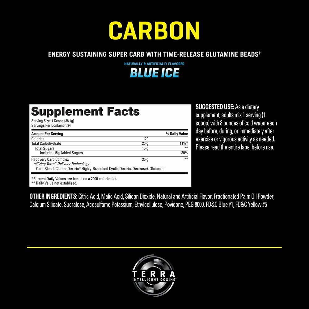 Performix Carbon | Super Carb, Energy Sustaining, TR Glutamine | Blue Ice, 2 lbs