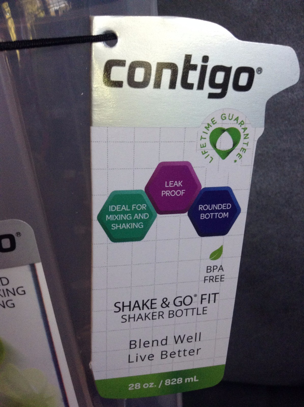 CONTIGO SHAKE & GO FIT SHAKER BOTTLE FOR SMOOTHIES/PROTEIN SHAKES 28 OZ – NEW
