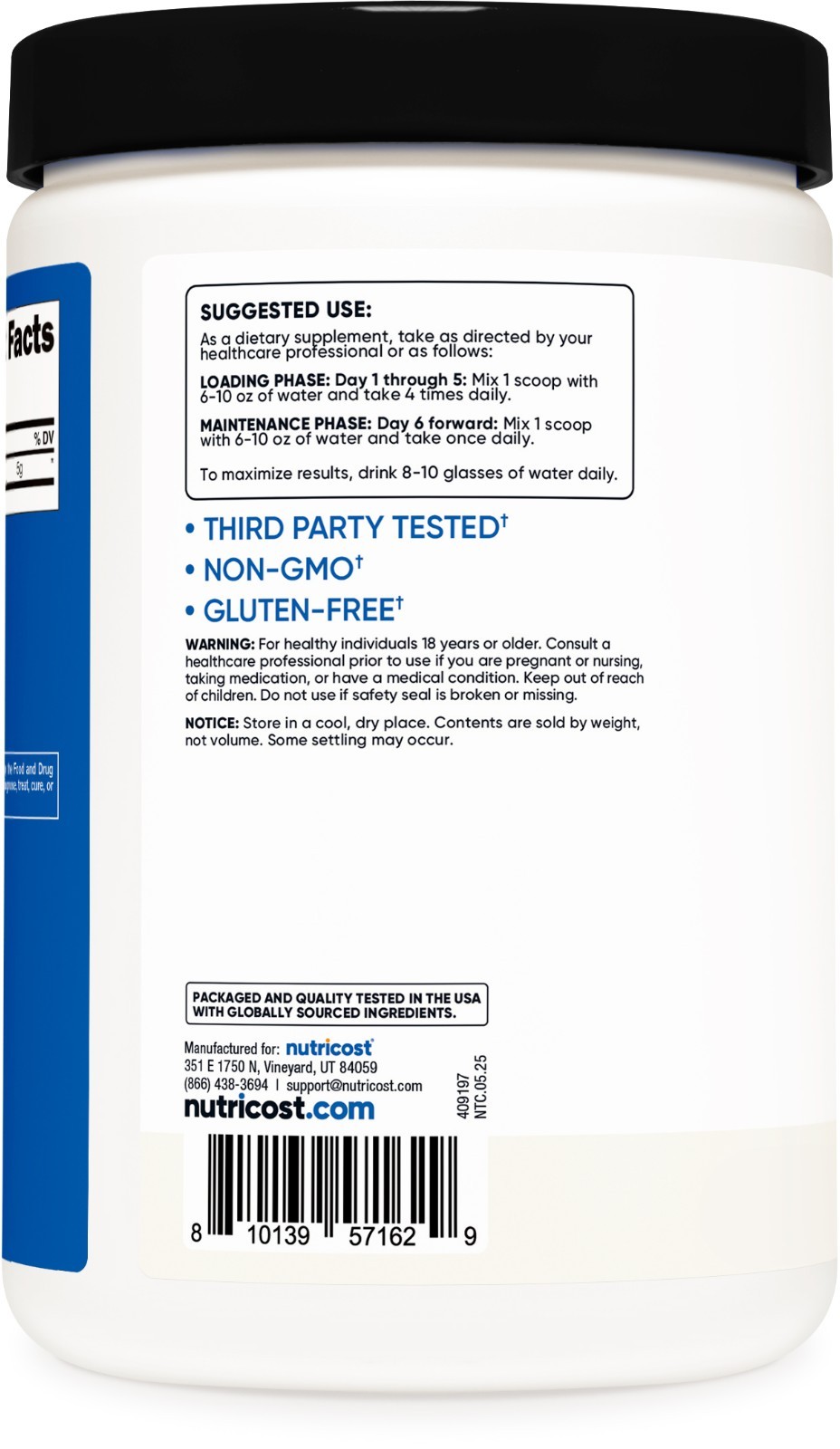 Nutricost Pure Creatine Monohydrate 500 Gram Powder