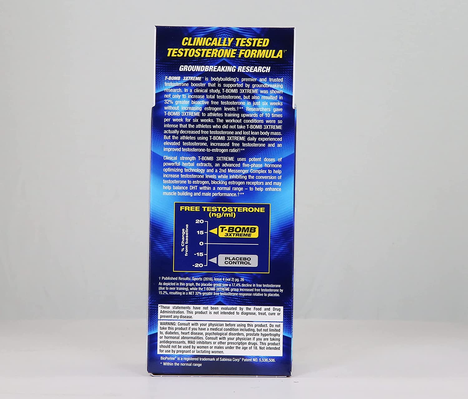 T-Bomb 3Xtreme Clinically Tested, Testosterone Booster for Men, Increase Libi…