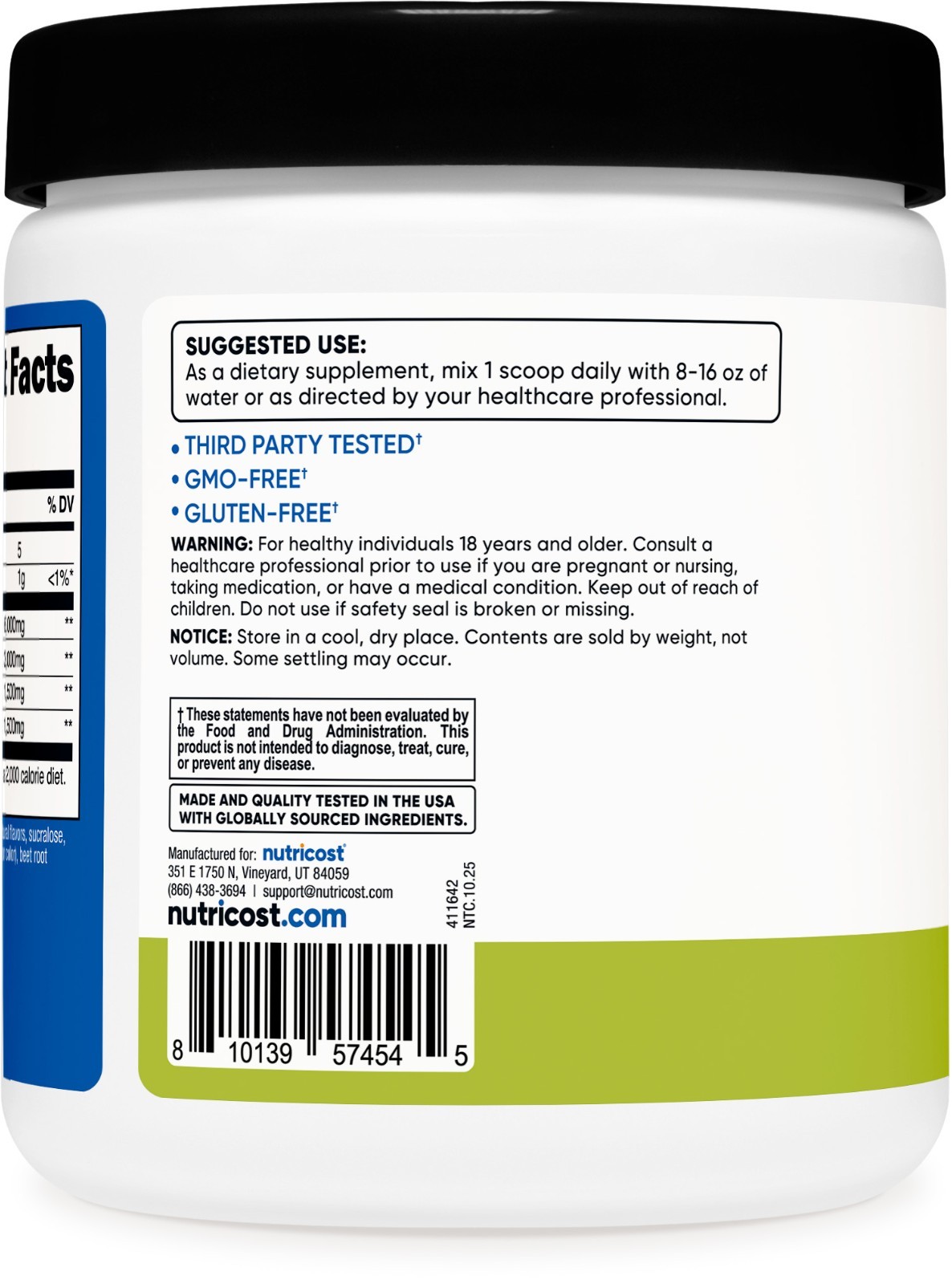 Nutricost BCAA Powder 2:1:1 (Peach Pear, 30 Servings)