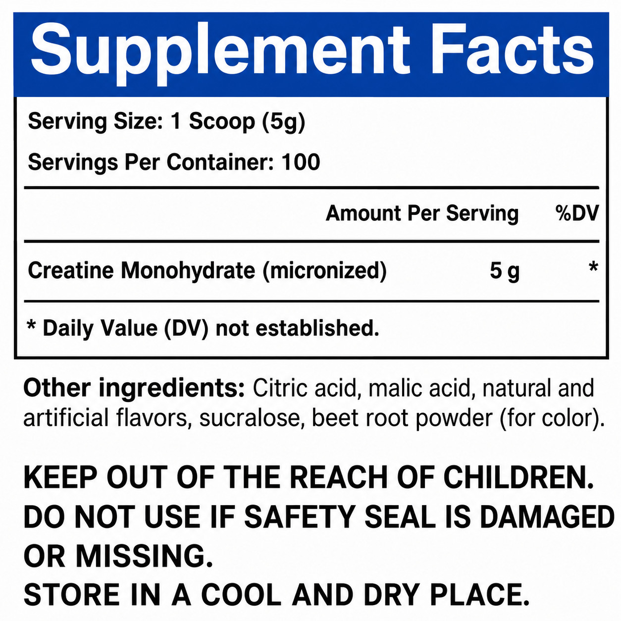 Nutricost Creatine Monohydrate Micronized Powder 500G, 5000mg Per Serv (5g) – 10