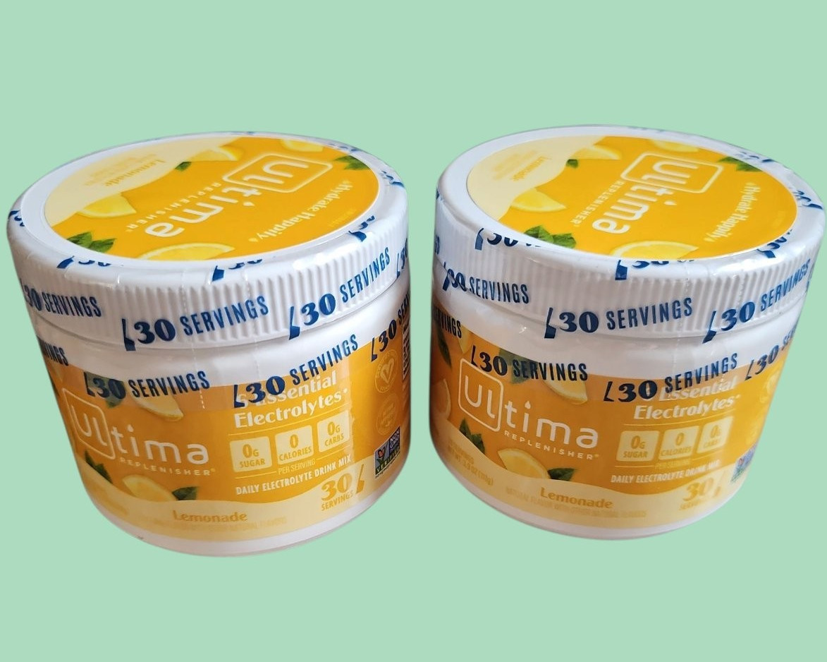 Ultima Replenisher Hydration Electrolyte LEMONADE 30 servings ,2 Pack EXP 09/27