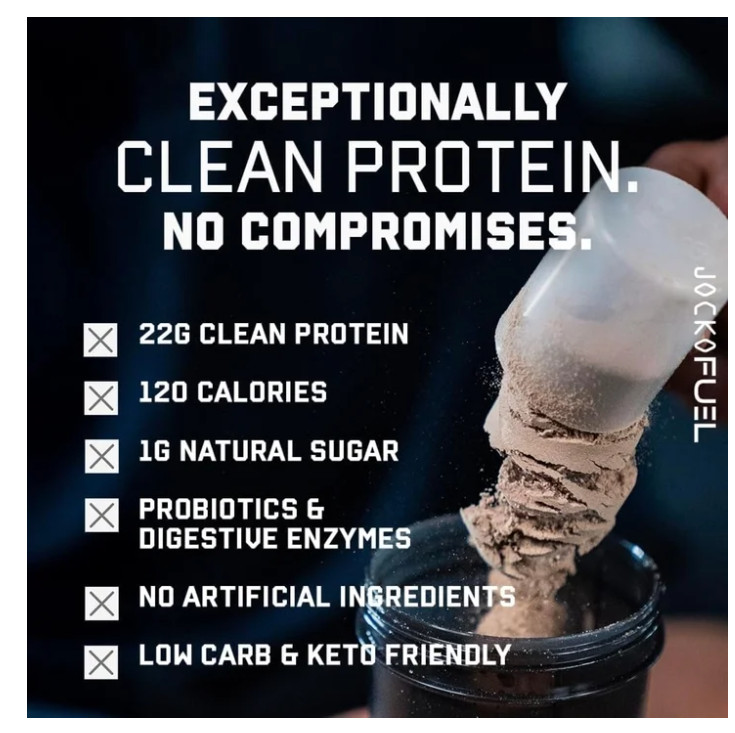 Jocko Fuel Whey Protein Powder Chocolate 22g Protein 18 Servings