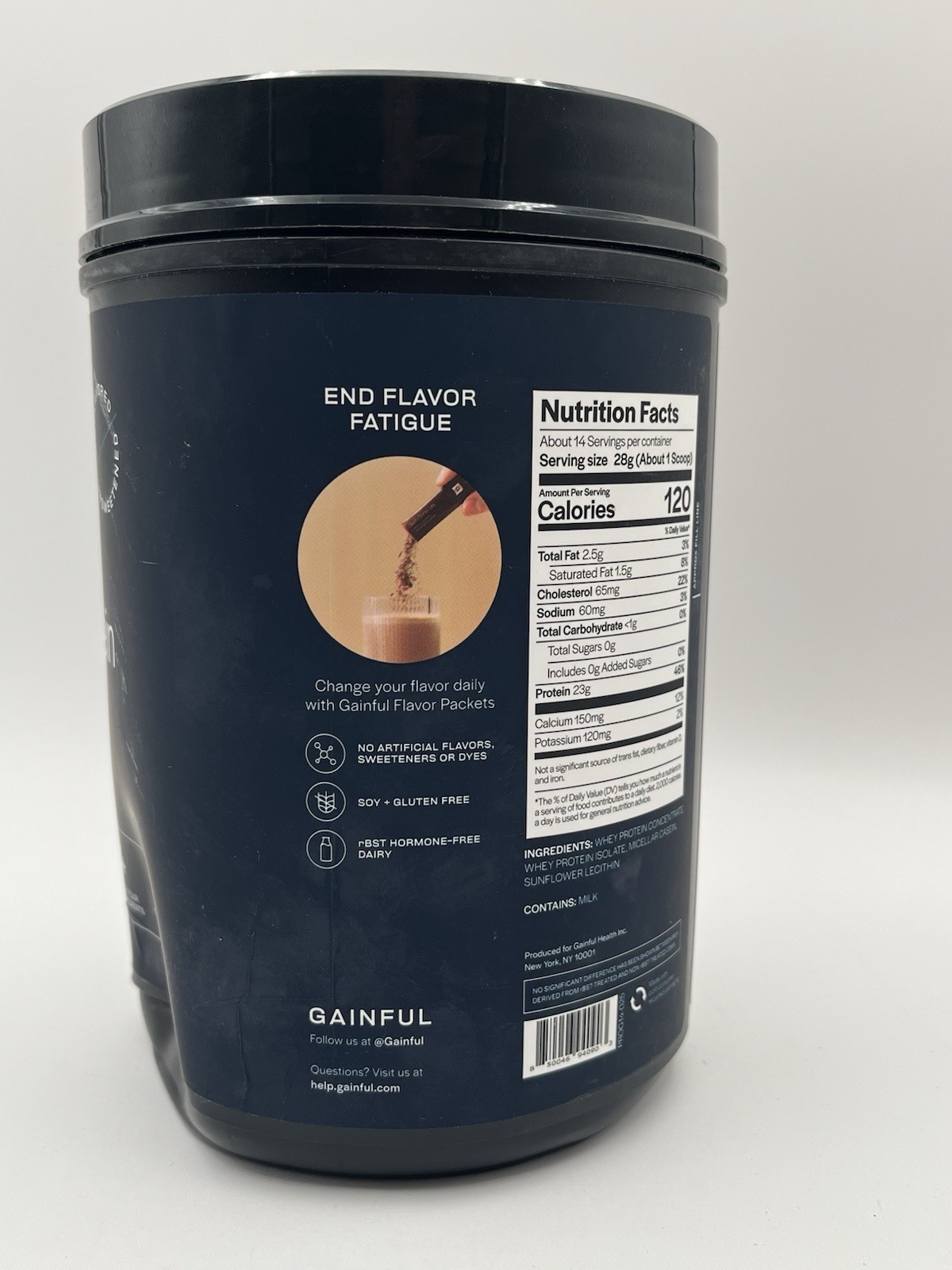 Gainful Lean Whey Protein ~ 14 Servings, Unflavored ~ Exp 06/2027