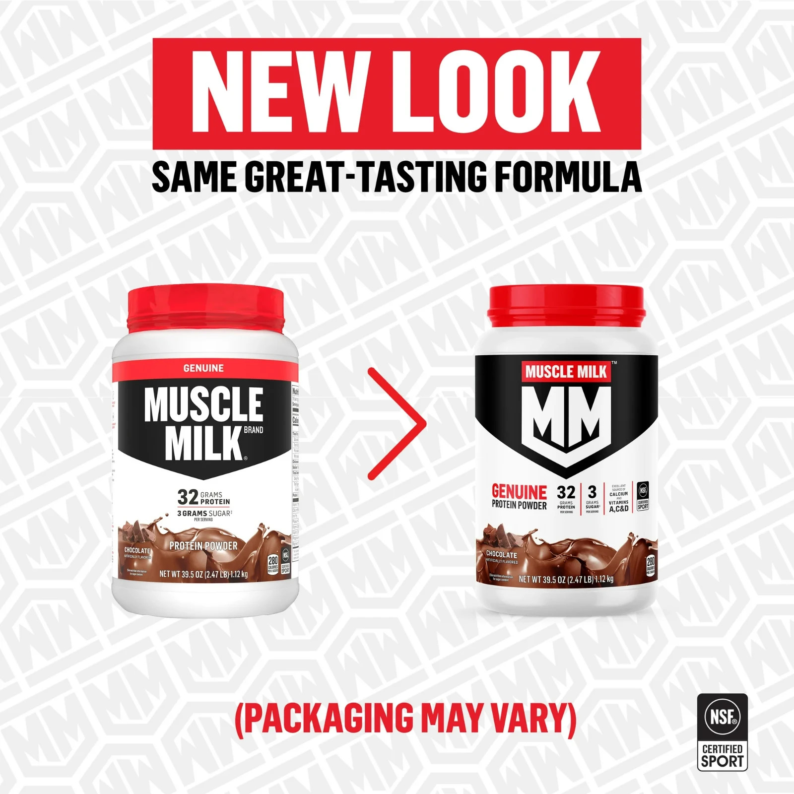 Muscle Milk Genuine Protein Powder Vanilla Crème 32g Protein 1.93 lb NSF Cert