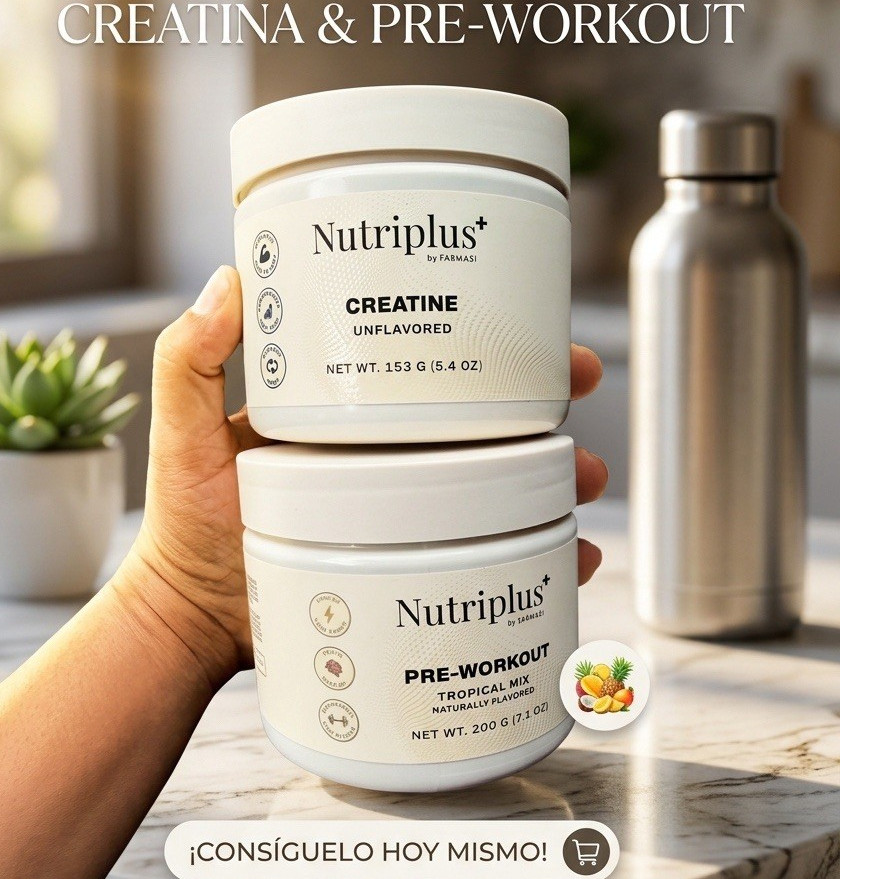 Nutriplus+ Creatine Powder Unflavored Pre-Workout Bodybuilding Supplement