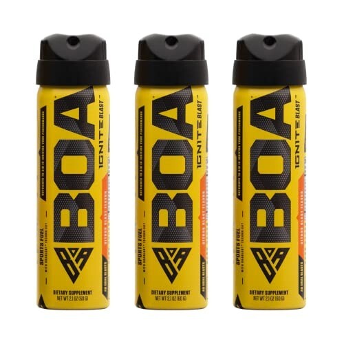 BOA IGNITE BLAST rapid caffeine, carbs, B vitamins – 2oz 3-pack – FREE SHIPPING