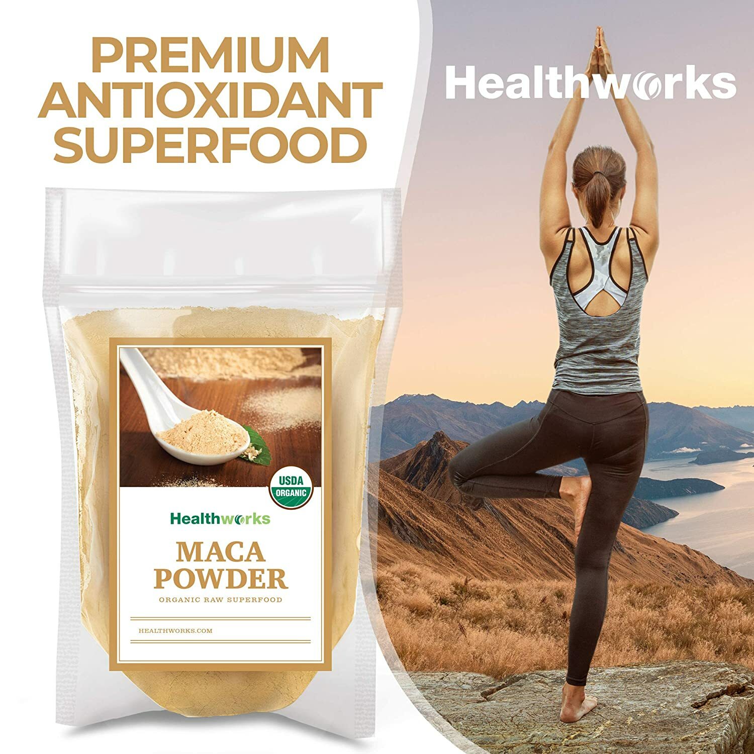 1lb Maca Root Powder Organic Raw Peruvian Premium Ground Energy Booster 16oz