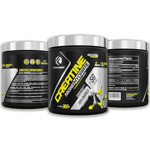 Creatine Monohydrate Powder Unflavored Micronized 72 Servings