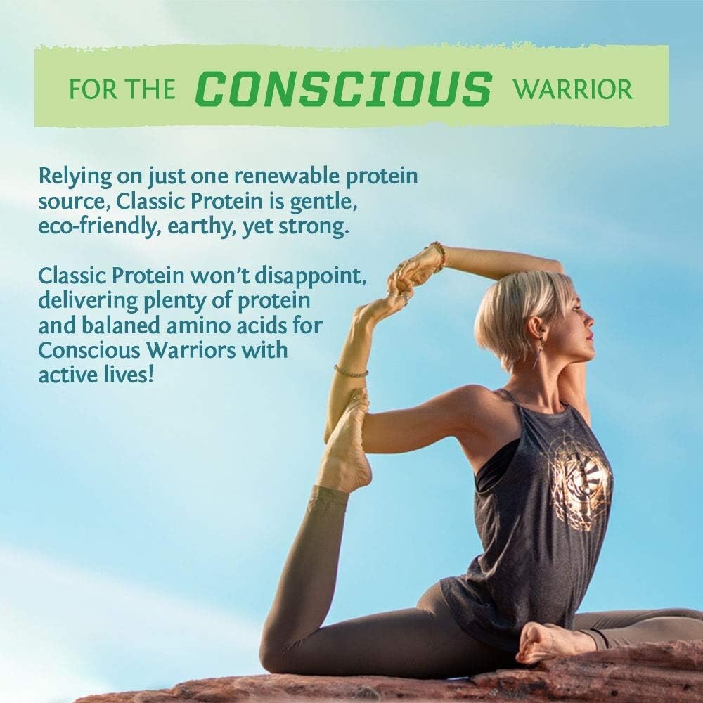 Sunwarrior Classic Vegan Sprouted Brown Rice Protein Powder, Natural,30 Servings