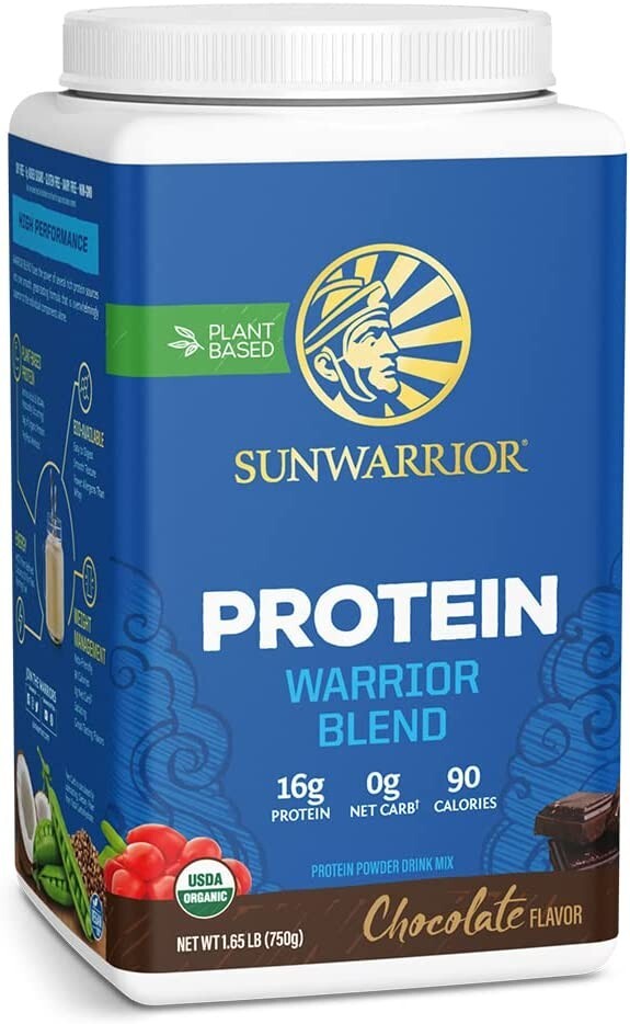 Sunwarrior – Warrior Blend, Plant Based, Raw Vegan Protein Powder (30 Servings)