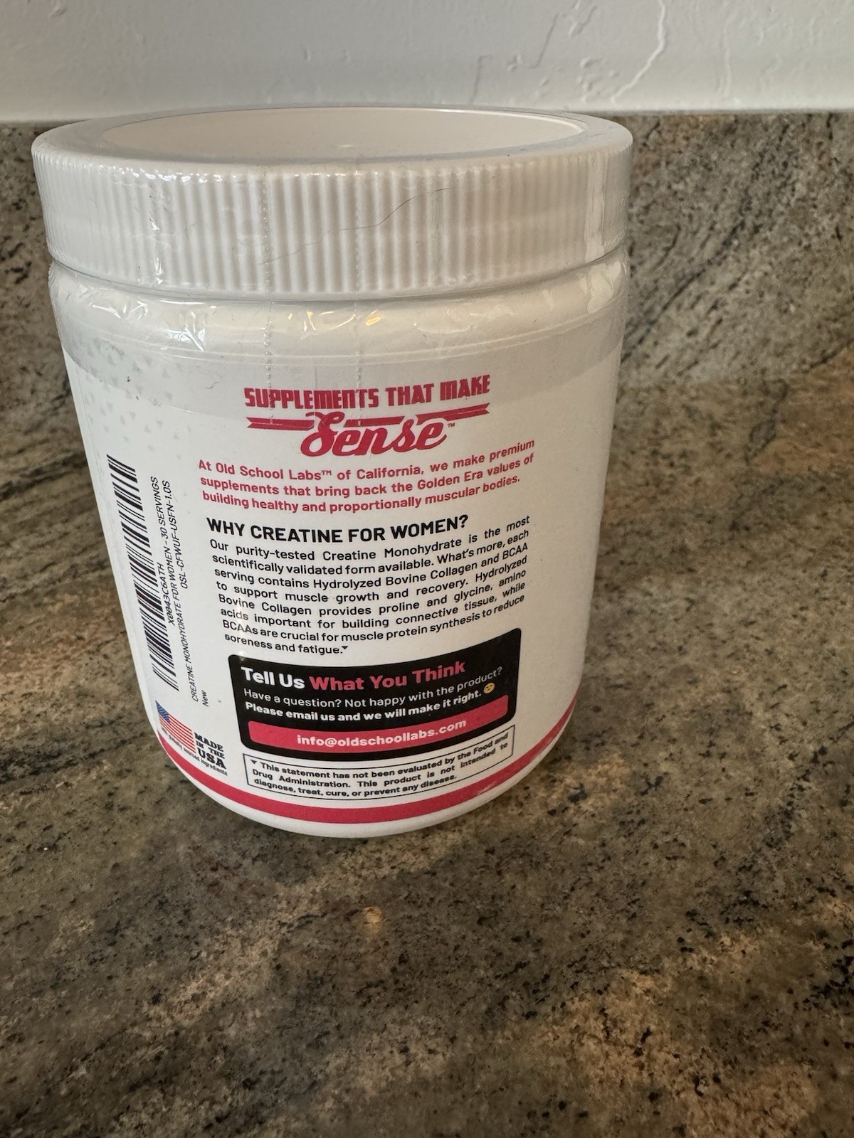 Old School Labs® Creatine Monohydrate for Women 243g/8.57oz. 30 Servings Powder