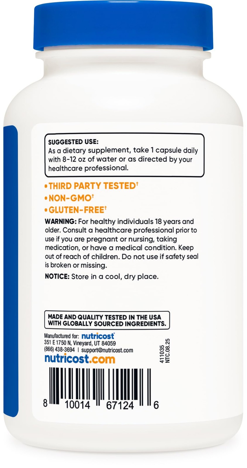 Nutricost L-Arginine L-Citrulline Complex 120 Count (Pack of 1), Multicolor