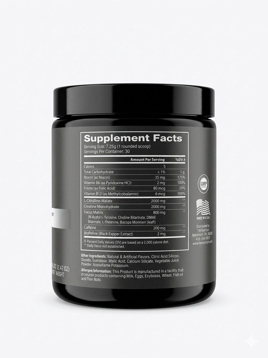 TW Nutrition ADAPT Fruit Punch Pre-Workout Energy Pump Focus