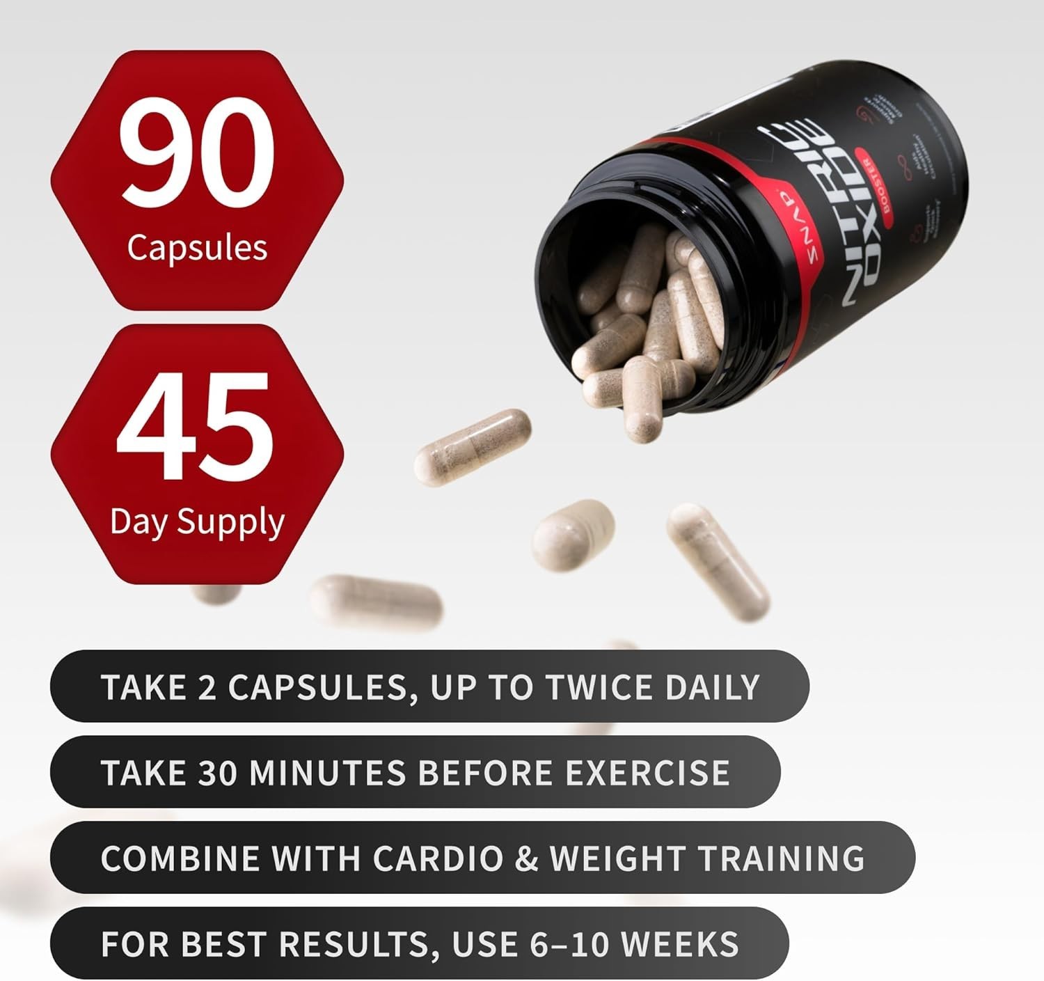 Endurance & Recovery Booster – Nitric Oxide Formula with Tribulus 90ct