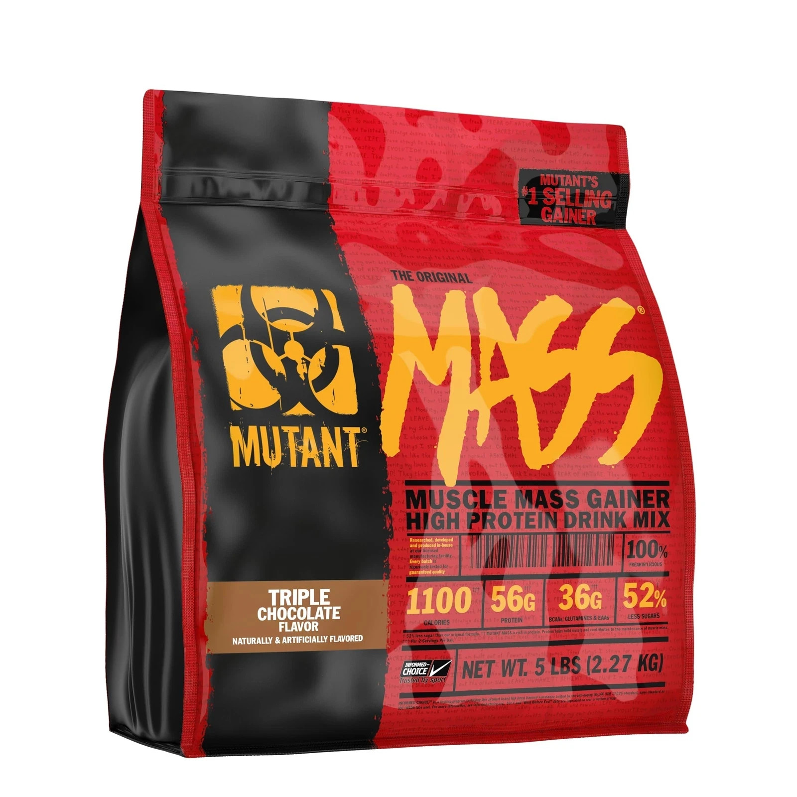 Fit Foods Mutant Mass – Muscle Mass Gainer Triple Chocolate 5 lbs