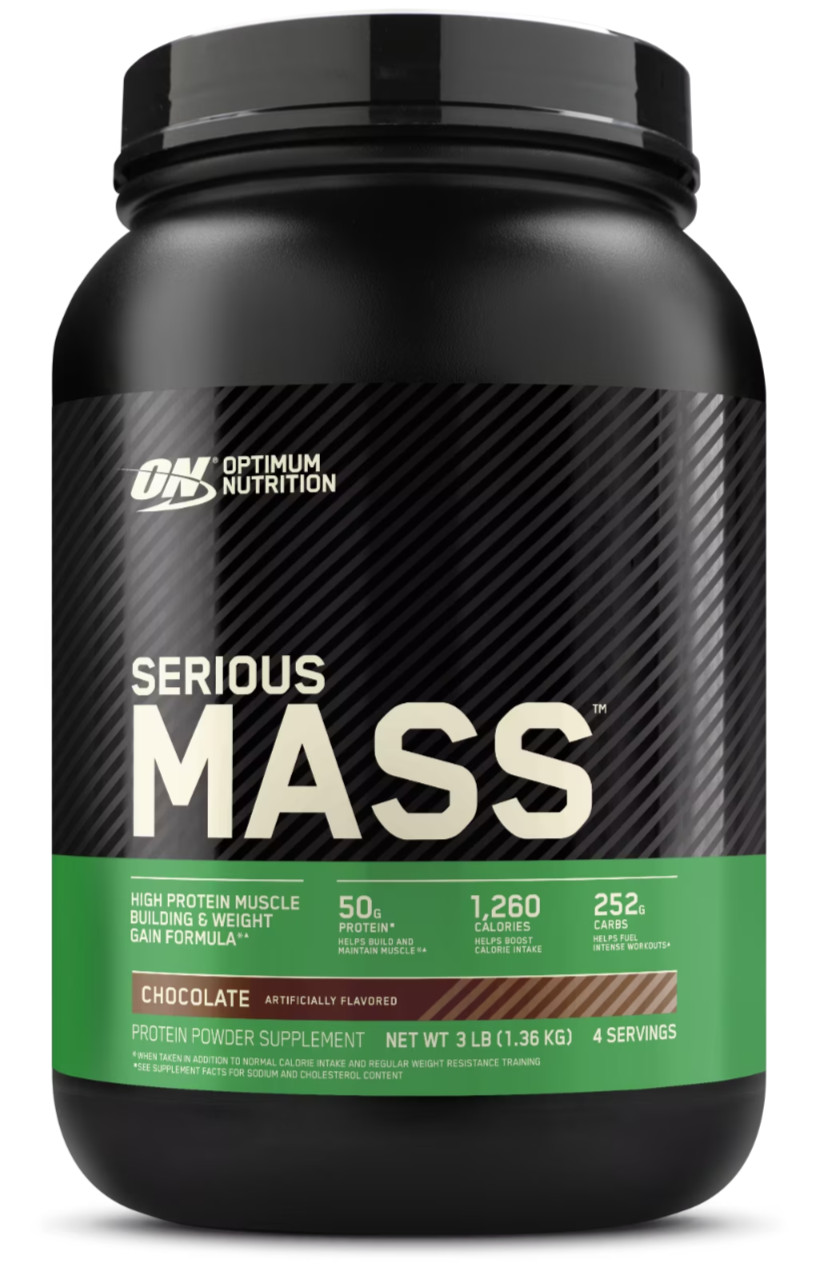 Optimum Nutrition Serious Mass Weight Gainer Protein Powder Chocolate 3 lb