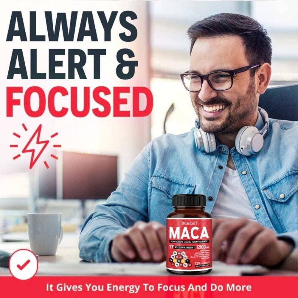 Maca 17-in-1 Capsules 12100mg-Balance hormones, boost energy and endurance 5pack
