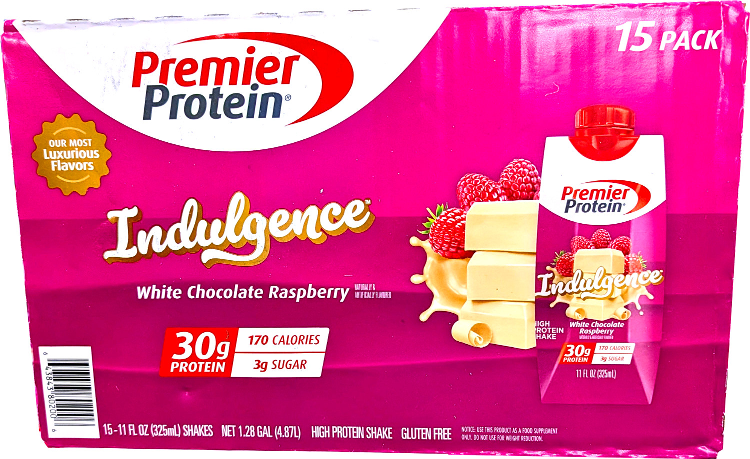 Premier Protein 30g High Protein Shake White Chocolate Raspberry 15 Ct EXP 06/26