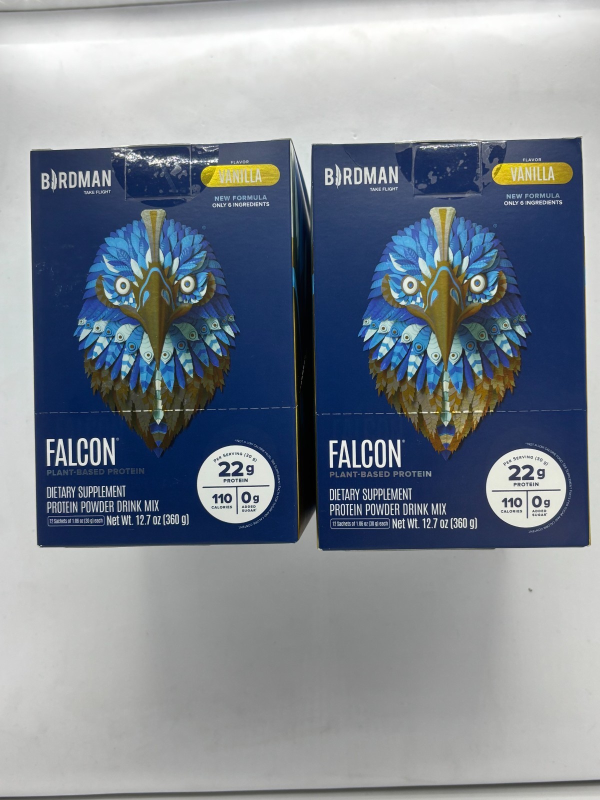 BIRDMAN FALCON PLANT BASED PROTEIN VANILLA FLAVOR 24 x 1.06z EXP 2/28 FREE SHIP!