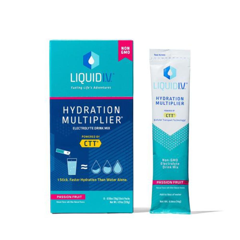 (24 Sticks) Liquid I.V. Hydration Multiplier Drink Mix – Passion Fruit 3 boxes