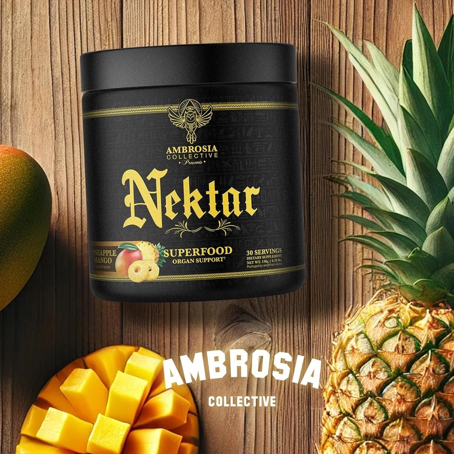 Ambrosia Collective NEKTAR Superfood Powder – Pineapple Mango – Superfood 06/27