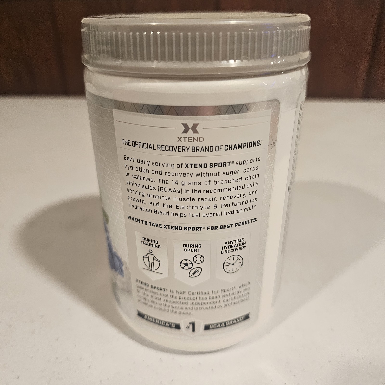 Xtend Sport BCAA Nutrition Powder – Blue Raspberry Ice – 12.2 oz