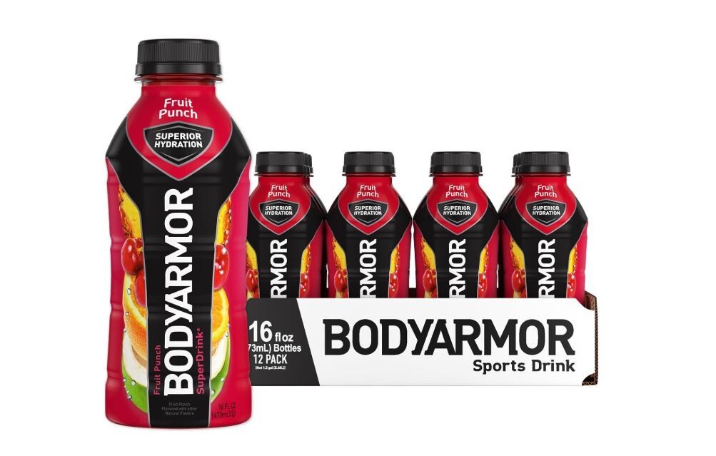 BODYARMOR Sports Drink Fruit Punch 16 Fl Oz Pack of 12 Hydration Electrolytes