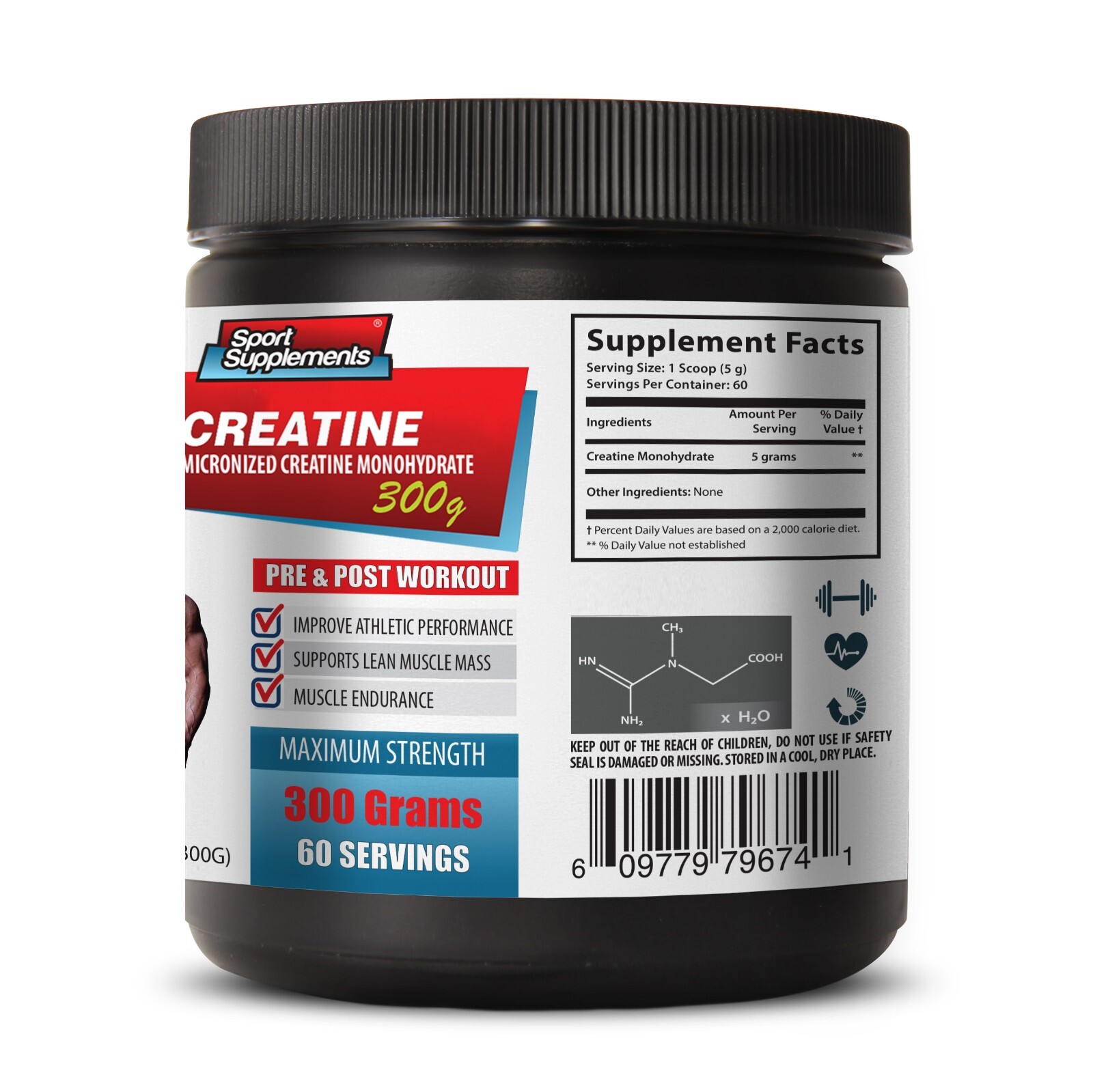 Revolutionary Muscle Energy Formula – MICRONIZED MONOHYDRATE CREATINE – 1B 300G