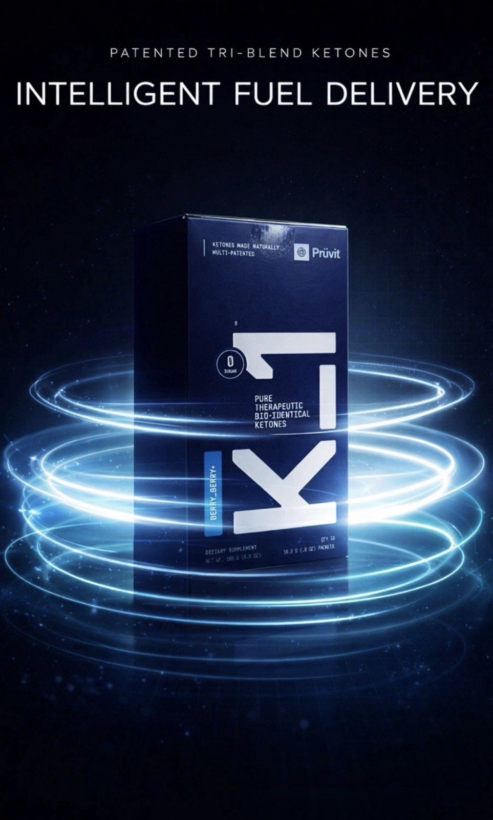 NEW K-1 Prüvit Ketones 10 Packets Free Caffe BERRY BERRY / FREE SHIPP Exp 2027