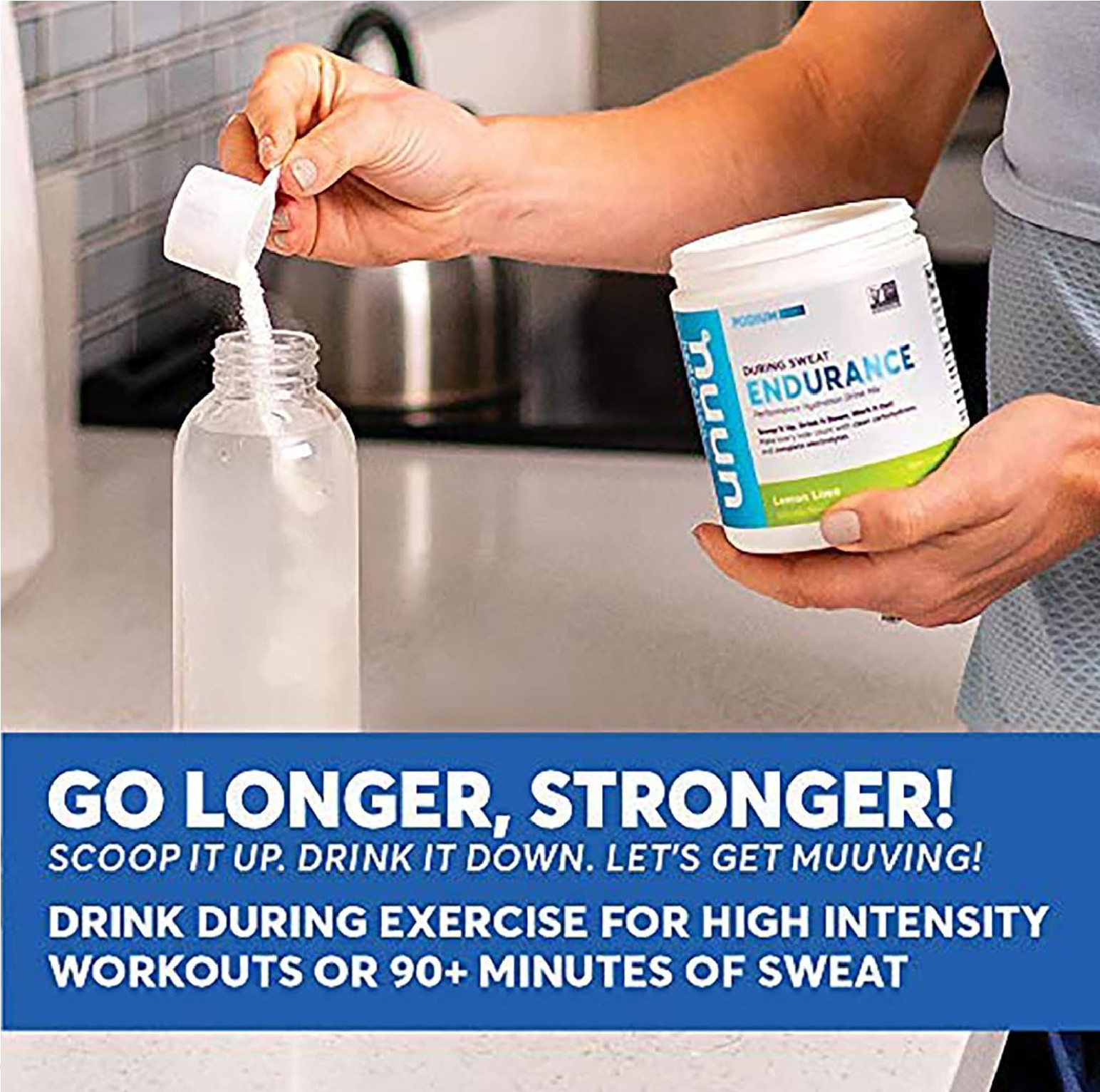 Nuun Hydration Endurance Powder, Lemon Lime, Workout Support,5 Essential Electro