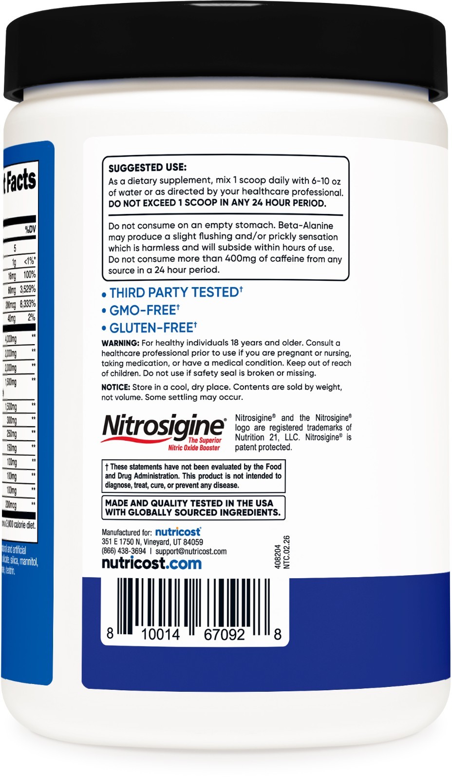 Nutricost Pre-X, Xtreme Pre-Workout Powder Complex, Blue Raspberry, 30 Servings