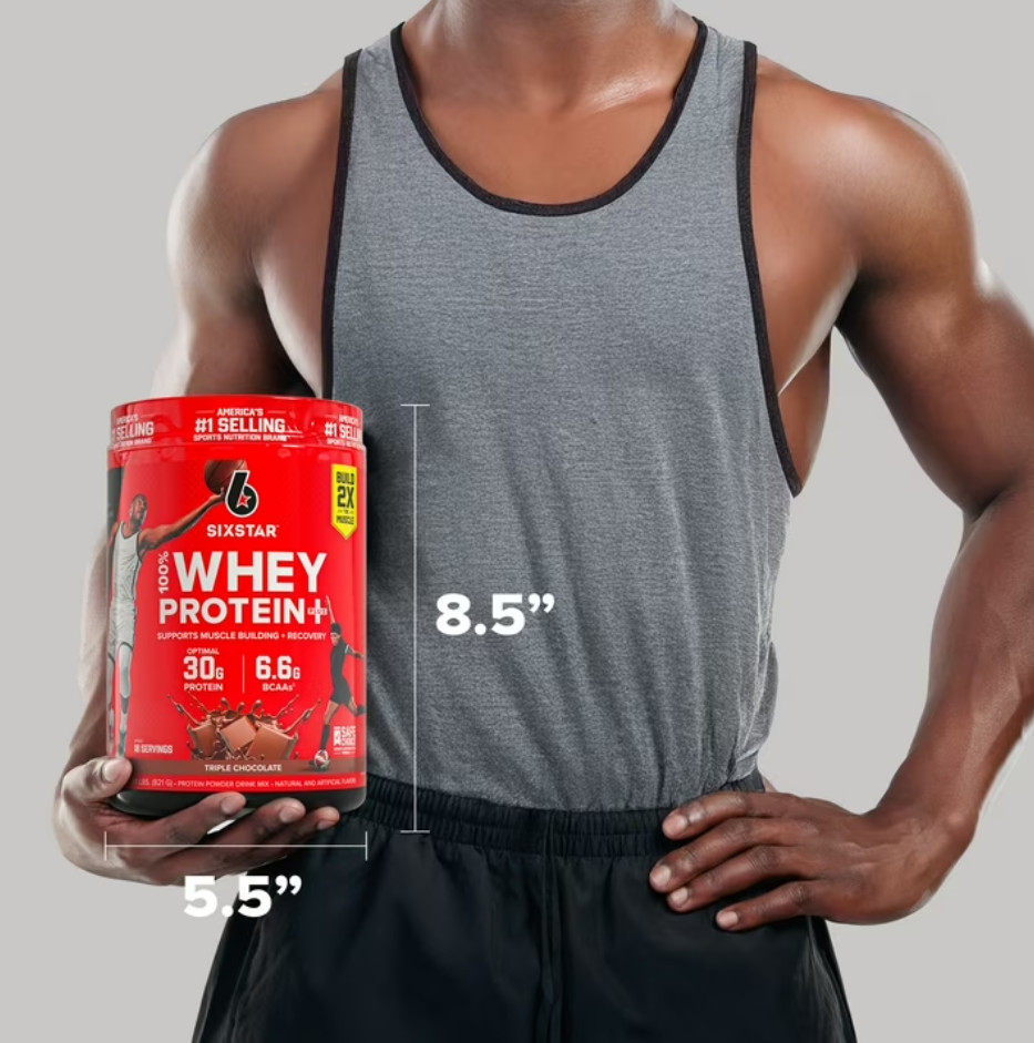 Six Star 100% Whey Protein Plus Triple Chocolate 30g Protein 1.81lb