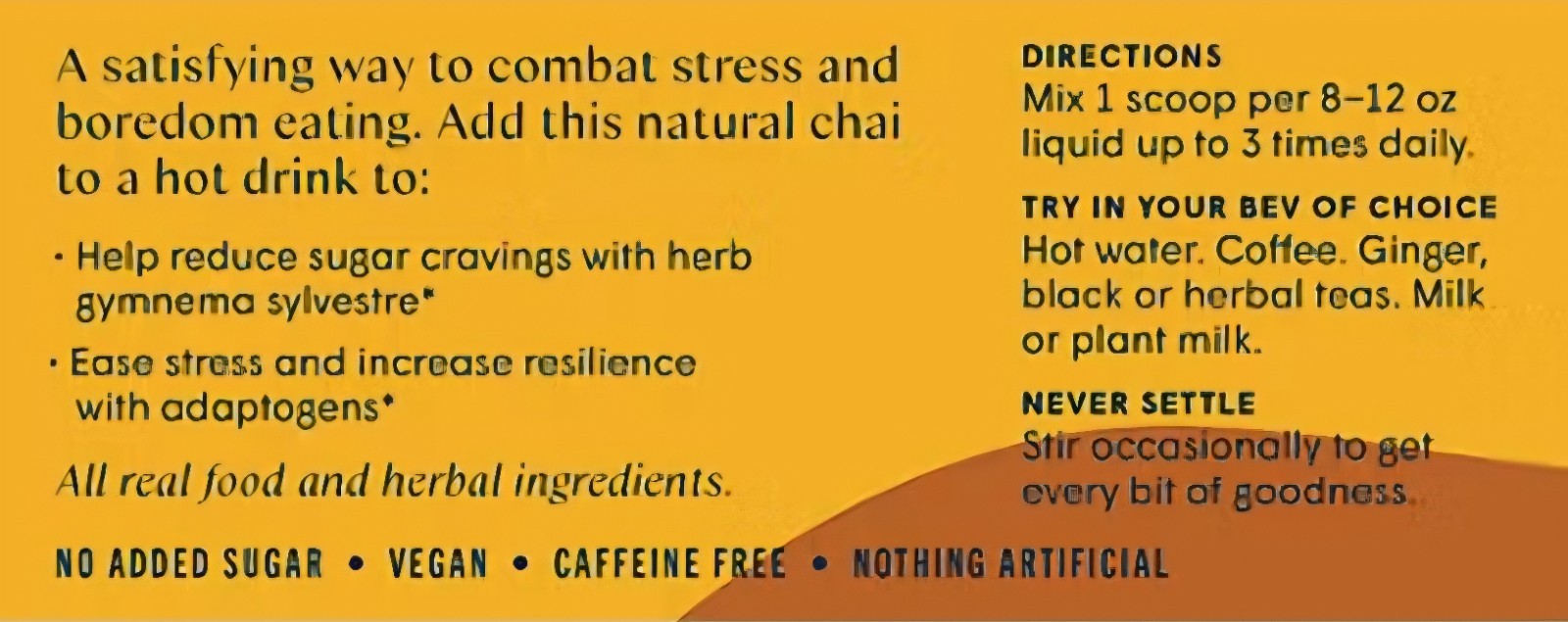 Wile STAVE THE CRAVE 3.4 oz (30 Serv) Reduce Sugar Crave Chai Drink BESTBY 07/26