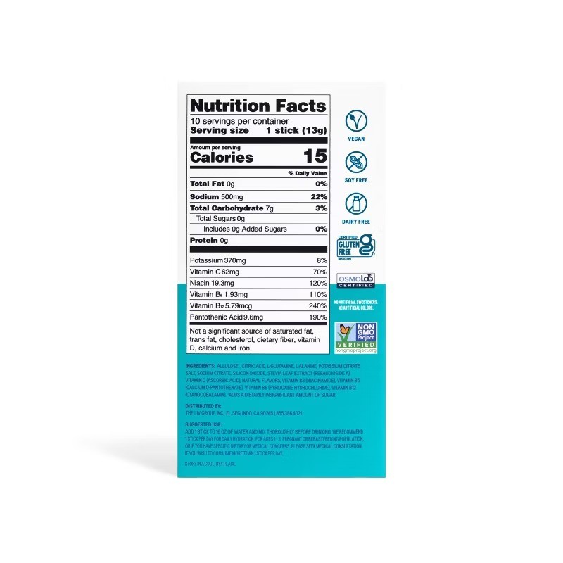 Liquid I.V. Sugar-Free Hydration Multiplier Powder, Strawberry Watermelon, 10ct