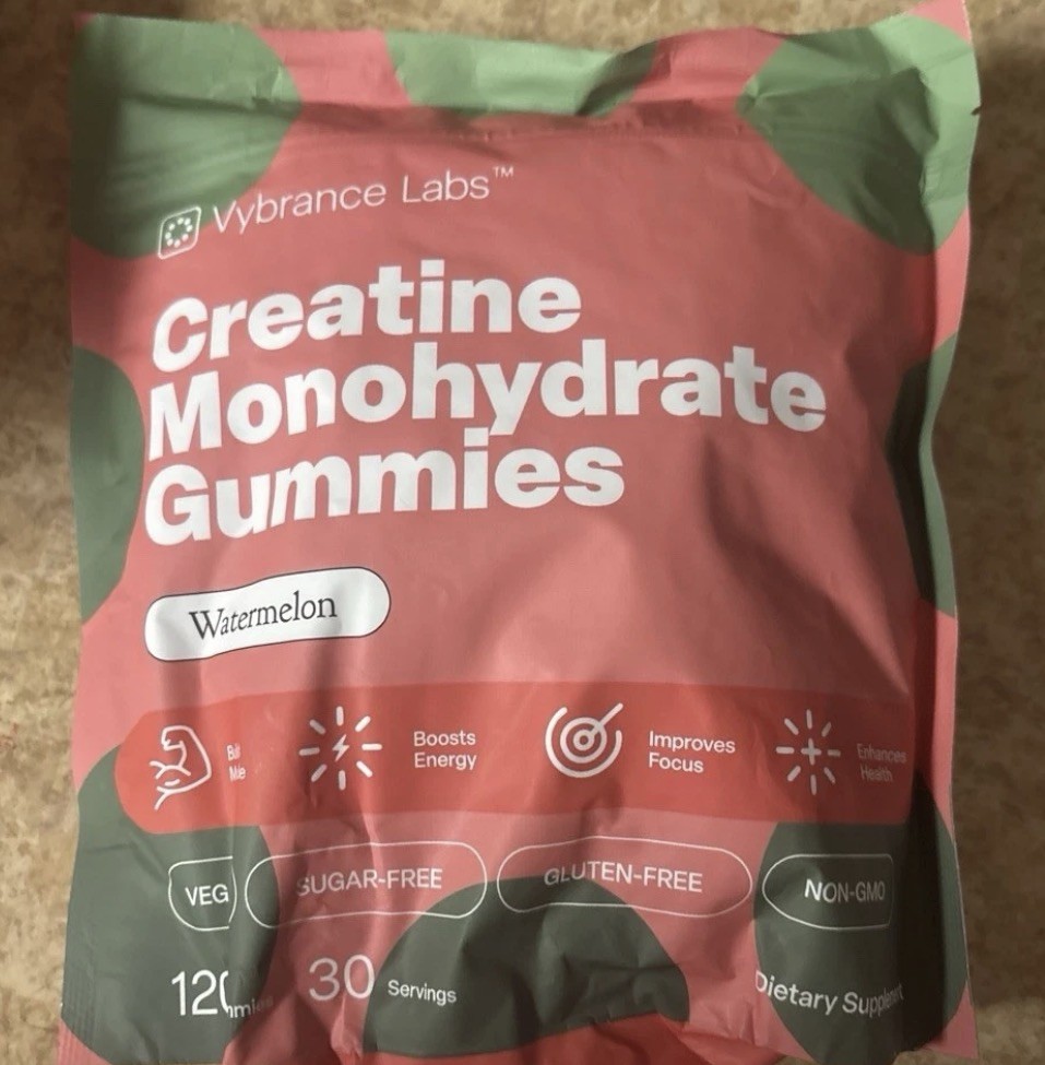 Vybrance Labs Creatine Monohydrate Gummies Watermelon 120 Vegan Sugar-Free