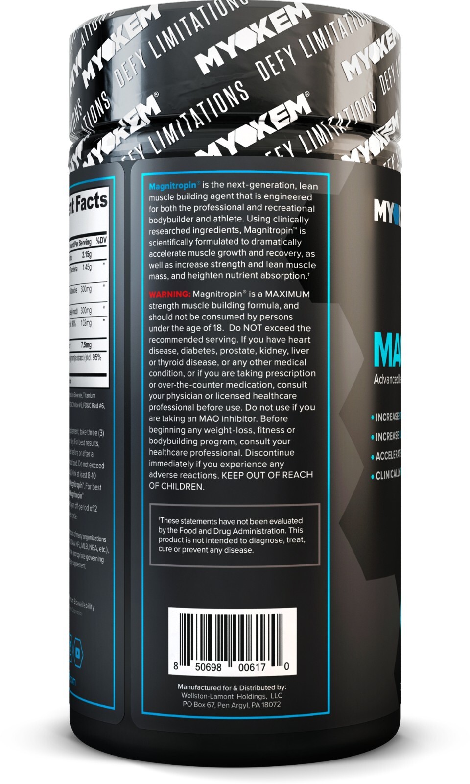 2x Magnitropin Muscle Mass Accelerator & Testosterone Booster + FREE SHIRT